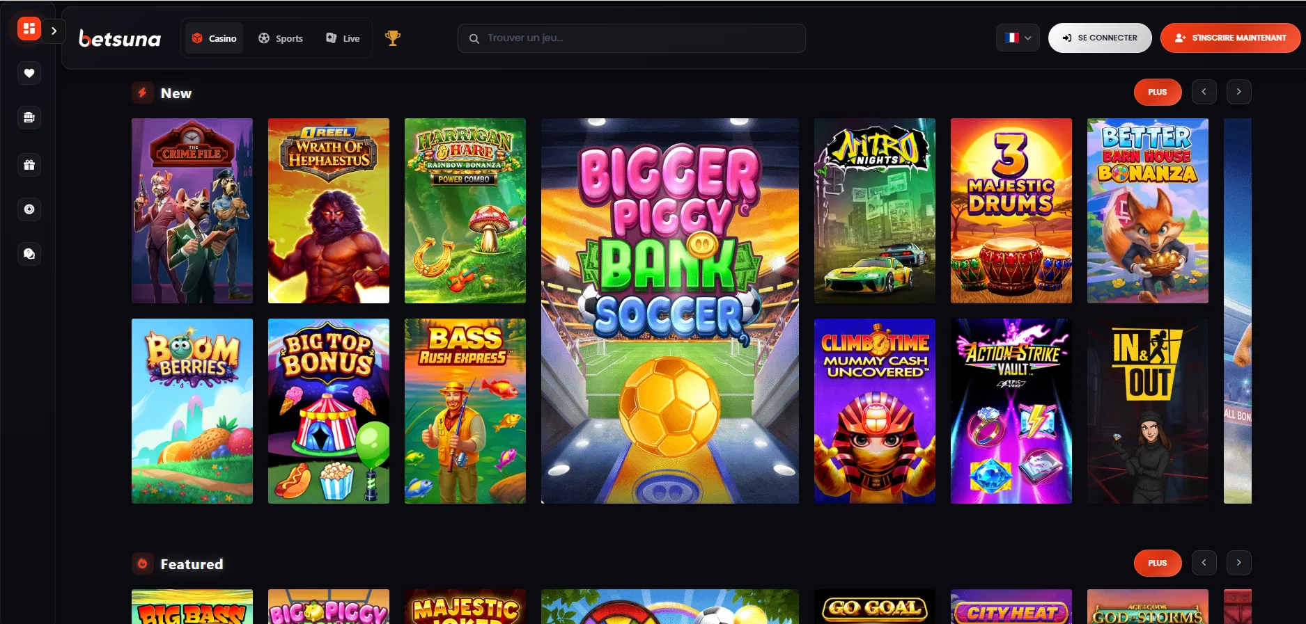 Betsuna Casino catalogue